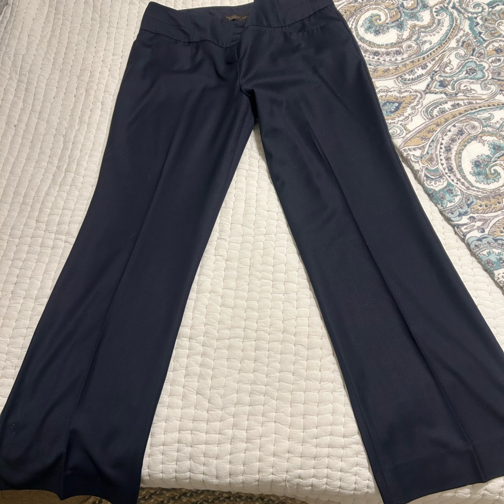 The Limited Navy Straight Leg Pants